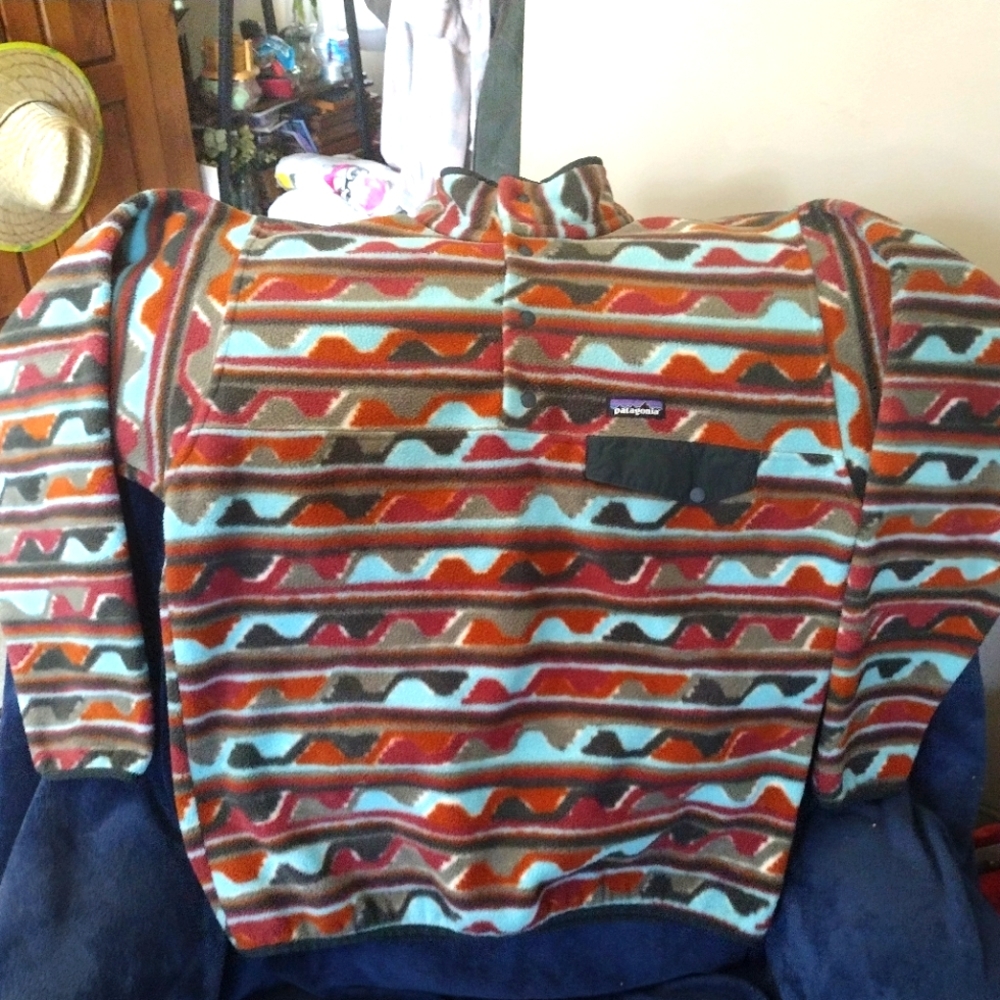 Rare 2016 patagonia men’s Synchilla size large Aztec print, 